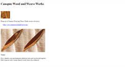 Desktop Screenshot of canopuswoodandweave.com