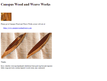 Tablet Screenshot of canopuswoodandweave.com